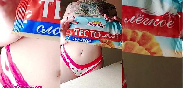  Big Booty Teen Teasing with body and Preparing Food - Hot Solo
